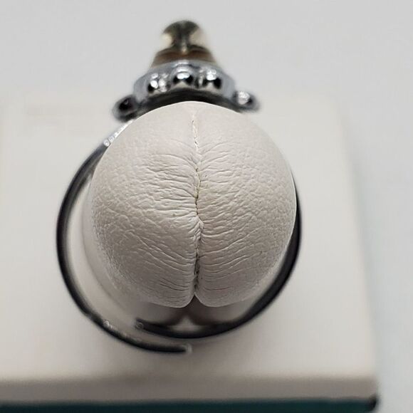 Adjustable Silver Tone & Brown Ring - Picture 4 of 4